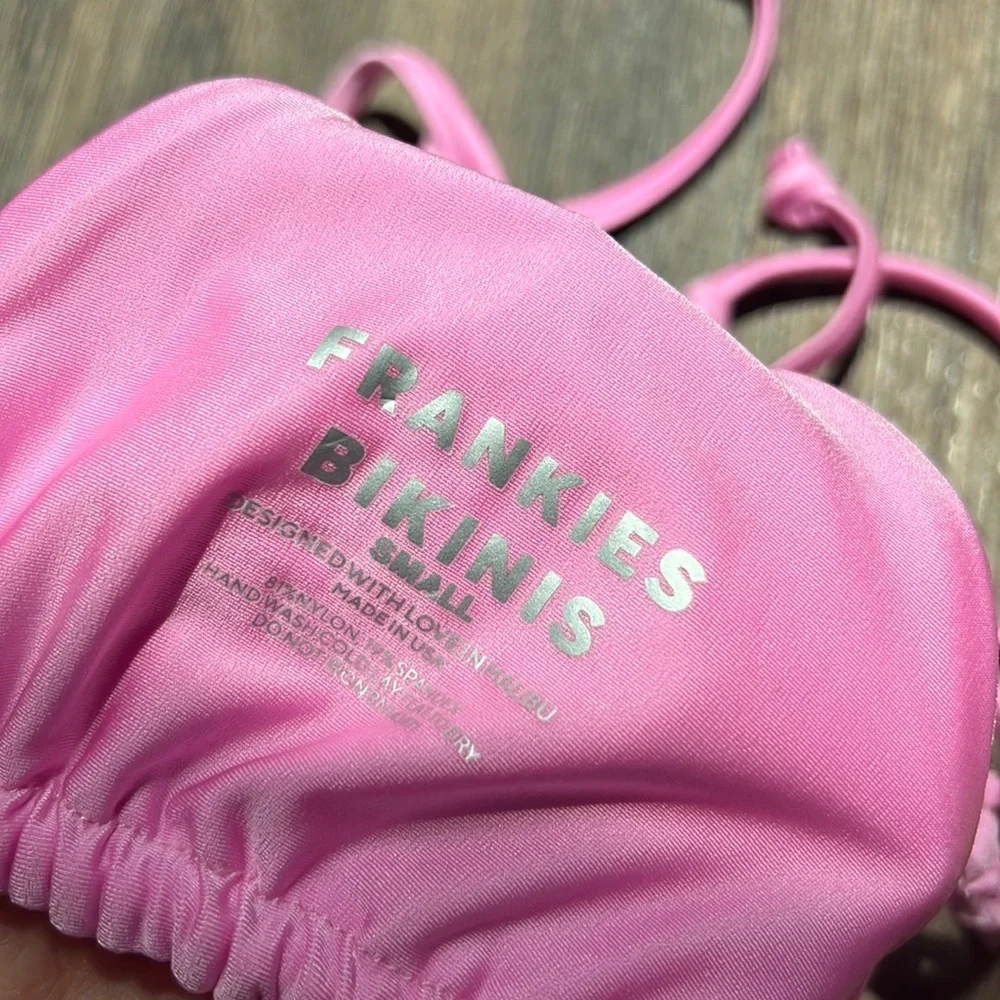 90s Pink Alo x Frankies Bikini Top